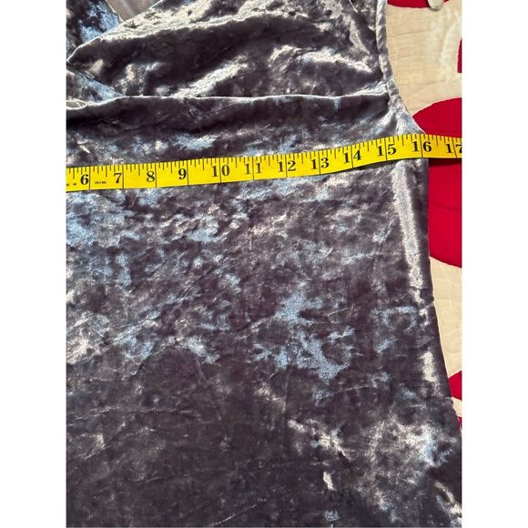 306. NWOT DKNY CRUSHED VELVET GRAY SLEEVELESS COWL NECK WOMENS TOP MSRP $49 - Picture 8 of 9
